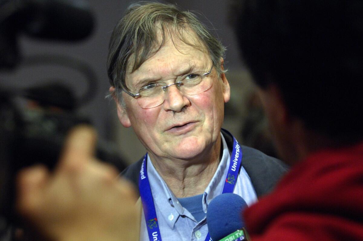 English biochemist and Nobel Prize laureate Tim Hunt, shown in 2012, drew attention after making disparaging comments about women in the fields of science and medicine.