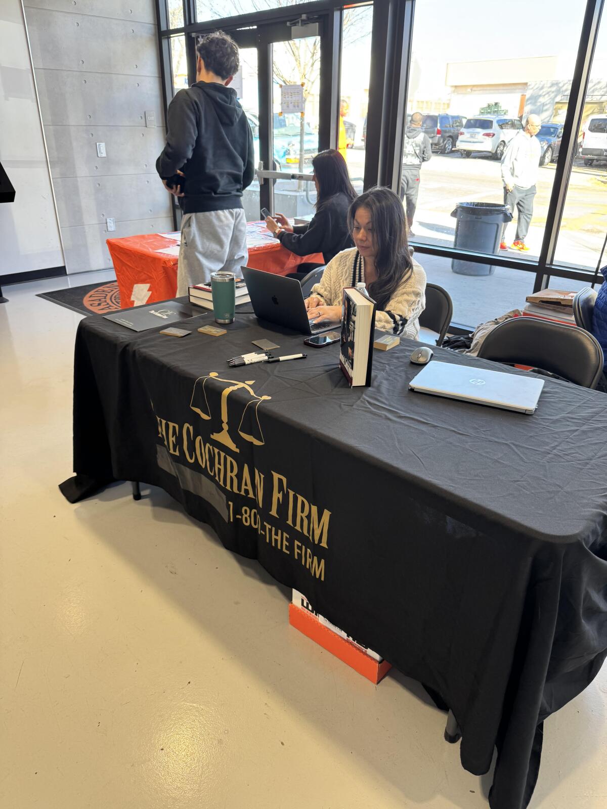 A station was set up at the South Pasadena basketball tournament so community members could help families affected by fires.