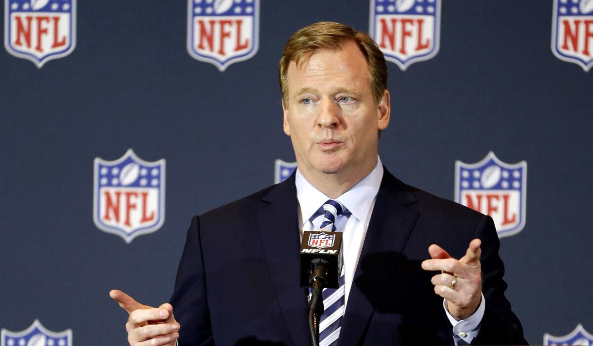 NFL Commissioner Roger Goodell says he reviewed all aspects of the personal conduct policy and consulted with a wide range of experts, team owners and representatives of the players' association in determining punishment in domestic violence cases.
