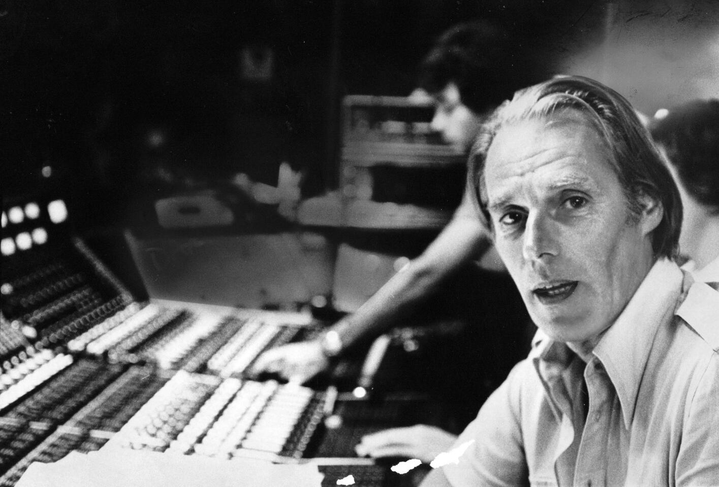 George Martin in 1977. He began working with the Beatles in 1962 after they were signed to Parlophone Records. He would go on to produce most of their recordings until their breakup in 1970.