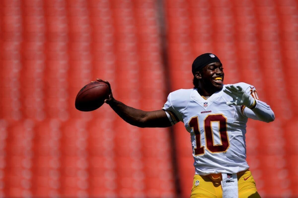 Reports from Redskins' practices say RG3 is looking like his old self again despite not playing in the preseason.