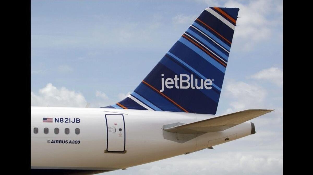 JetBlue announced this week that it plans to retrofit its entire fleet of Airbus jets, including A320s like the one pictured, with noise-reducing vortex generators by 2021.