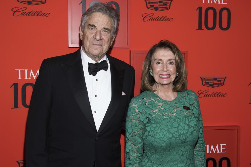 Paul Pelosi, and Nancy Pelosi attend the 2019 Time 100 Gala, celebrating the 100 most influential people in the world, at Frederick P. Rose Hall, Jazz at Lincoln Center on Tuesday, April 23, 2019, in New York. (Photo by Charles Sykes/Invision/AP)