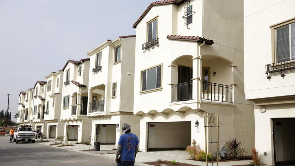 A new-home community is constructed in Anaheim.