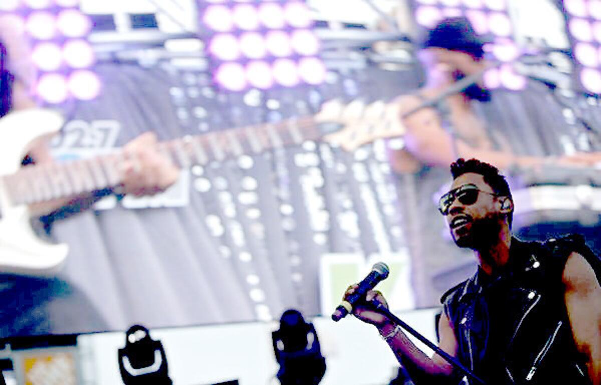Miguel performs at Wango Tango 2013 at the Home Depot Center in Carson on May 11, 2013.