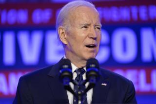 President Joe Biden delivers remarks to the 2023 International Association of Fire Fighters Legislative Conference, Monday, March 6, 2023, in Washington. (AP Photo/Evan Vucci)