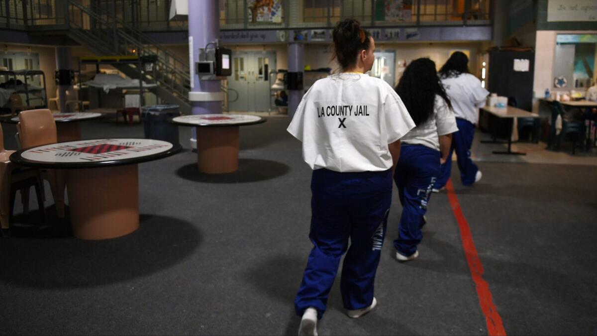 Inmates at the Century Regional Detention Facility in Los Angeles, which houses women.
