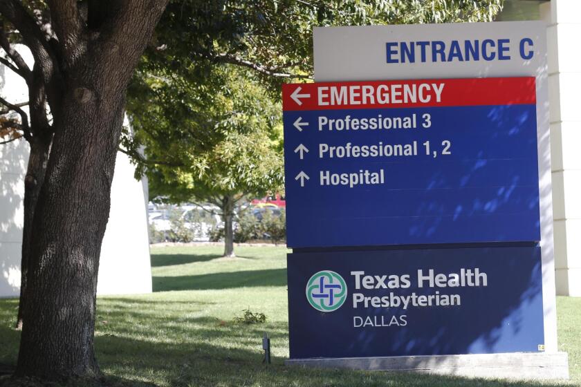 Texas Health Presbyterian Hospital in Dallas, where Thomas Eric Duncan, the Ebola patient who traveled from Liberia to Dallas, is being treated.