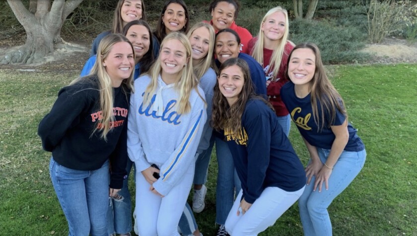 The 11 players off the Laguna Beach girls'water polo team who have signed with colleges.