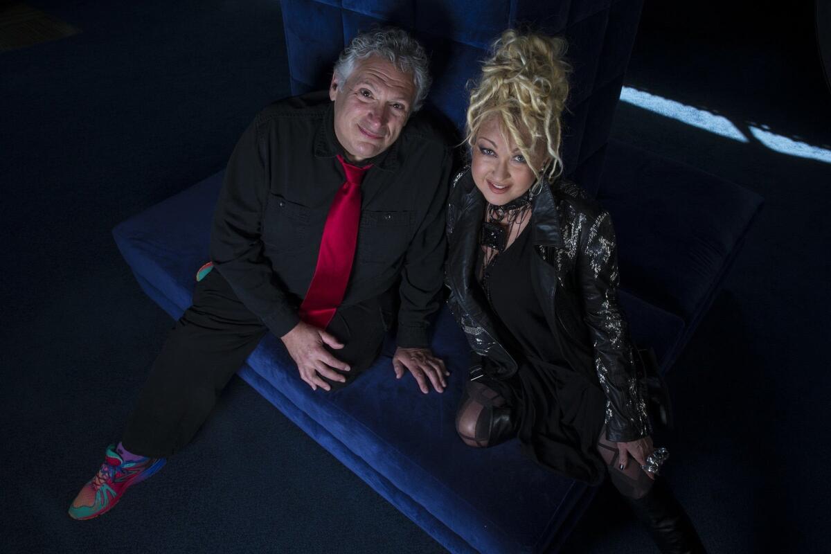 Harvey Fierstein and Cyndi Lauper at the Orpheum Theater.