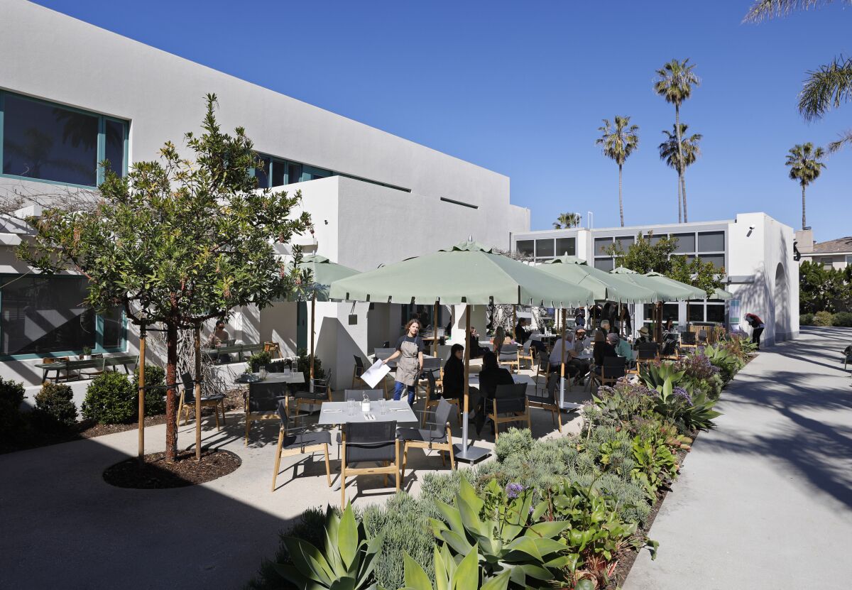 The Kitchen is a new outdoor restaurant at the Museum of Contemporary Art San Diego in La Jolla.