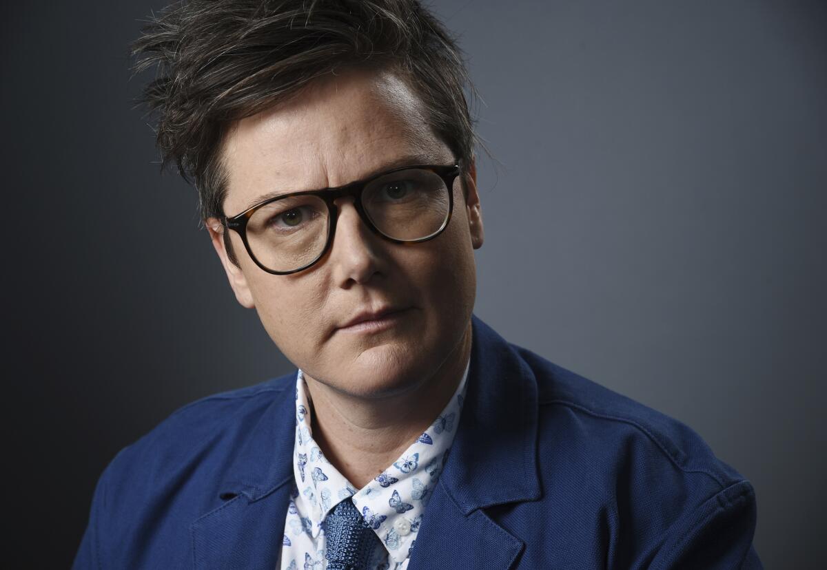 A portrait of Hannah Gadsby.