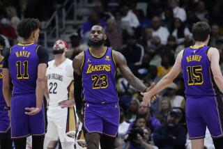 Los Angeles Lakers forward LeBron James (23) reacts after being fouled in the first half of an NBA basketball game against the New Orleans Pelicans in New Orleans, Sunday, Dec. 31, 2023. (AP Photo/Gerald Herbert)