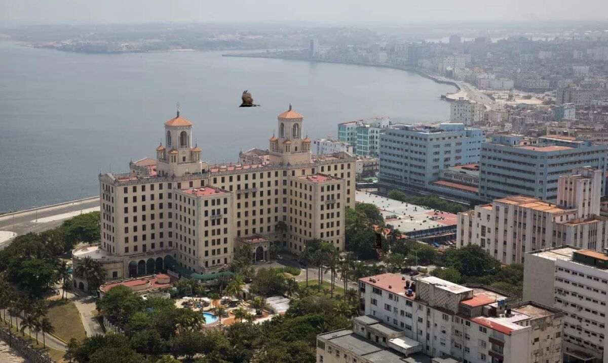 Una vista del Hotel Nacional de Cuba en La Habana, Cuba.