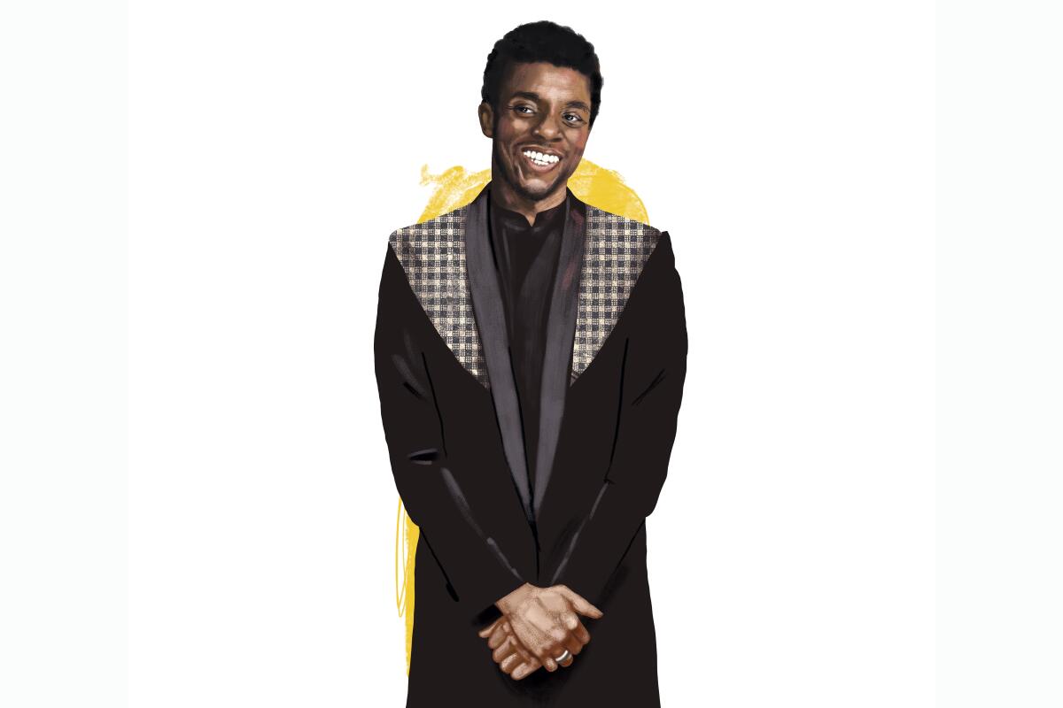 Illustration of actor Chadwick Boseman