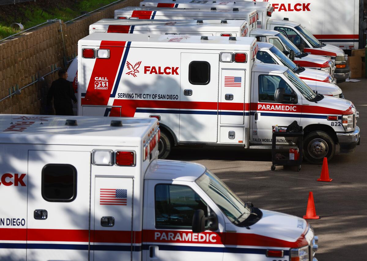 Frustrated with ambulance response times, San Diego plans to take over  staffing, billing from Falck - The San Diego Union-Tribune