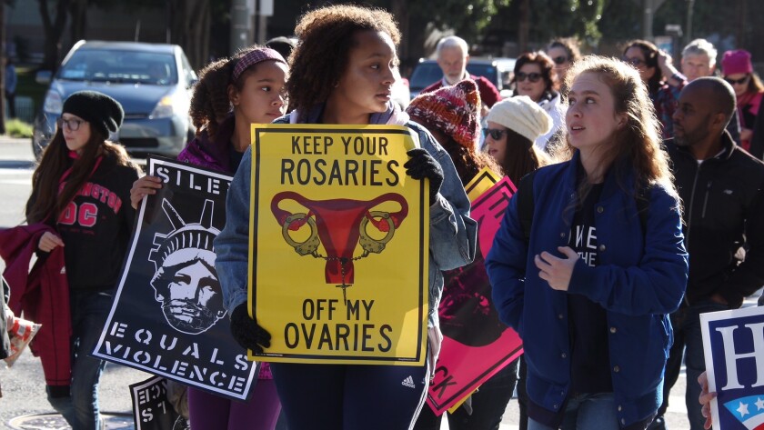 Los Angeles women's march in 2017