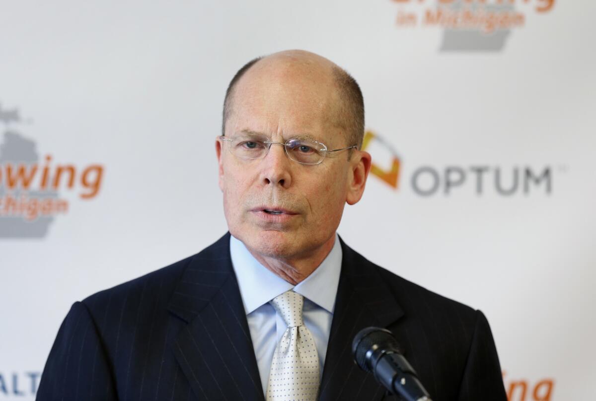 UnitedHealth CEO Stephen Hemsley, who announced Tuesday that his company will withdraw from ACA exchanges across the nation, seen here in 2014. (AP)