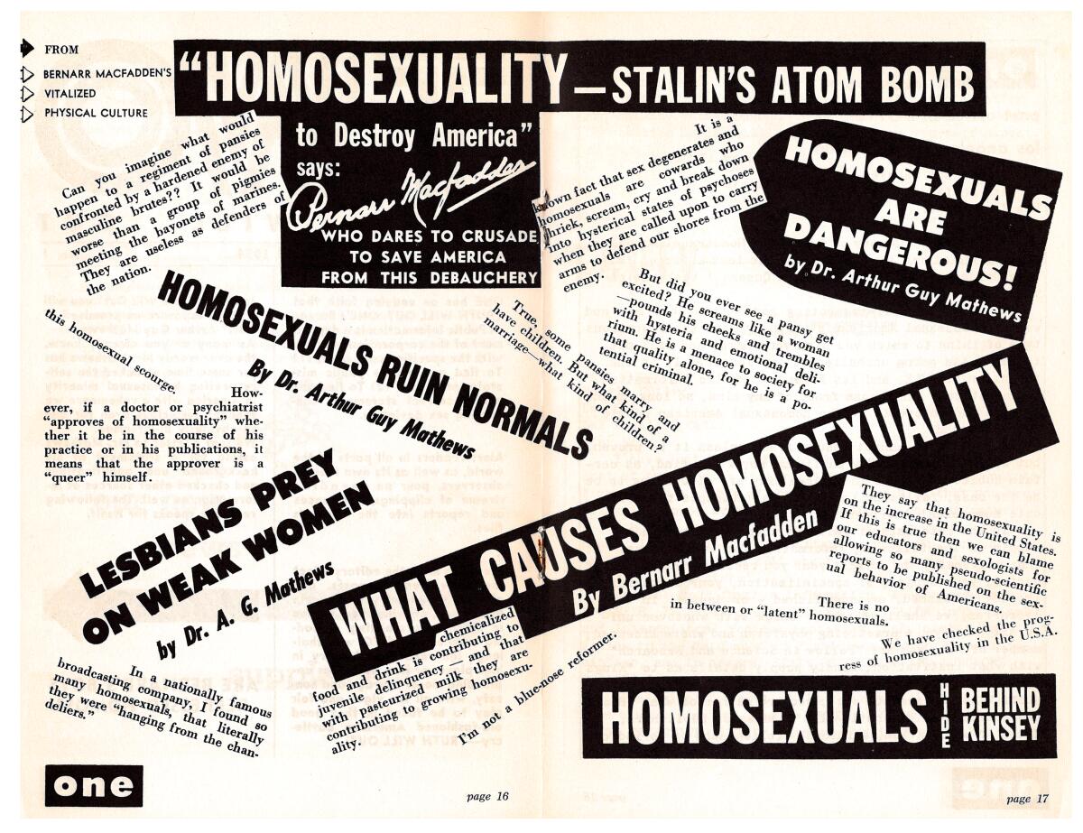 A collage of inflammatory headlines gathered by the magazine.