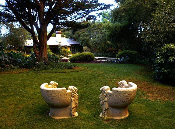 By Emily Young Though the setting of this one-acre garden might seem quite traditional  a European-influenced home in Montecito  delve into the design and youll find unusual plant combinations and unconventional choices by iconoclastic landscape designer Eric Nagelmann. Here, two Michael Taylor stone chairs provide a peaceful spot overlooking the backyard, with the surprises awaiting beyond.Though the setting of this garden might seem quite traditional  a European-influenced home in Montecito  delve into the design and youll find unusual plant combinations and unconventional choices. Here, two Michael Taylor stone chairs provide a peaceful spot overlooking the backyard, with surprises awaiting beyond. Read the full story. Back to L.A. at Home