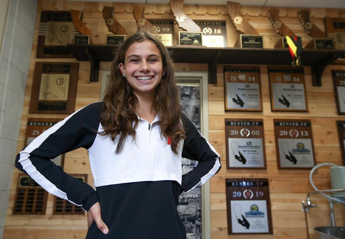 Laguna Beach girls' cross-country runner Jessie Rose finished eighth individually in Division IV at the CIF State cross-country championships at Woodward Park in Fresno on Nov. 30.
