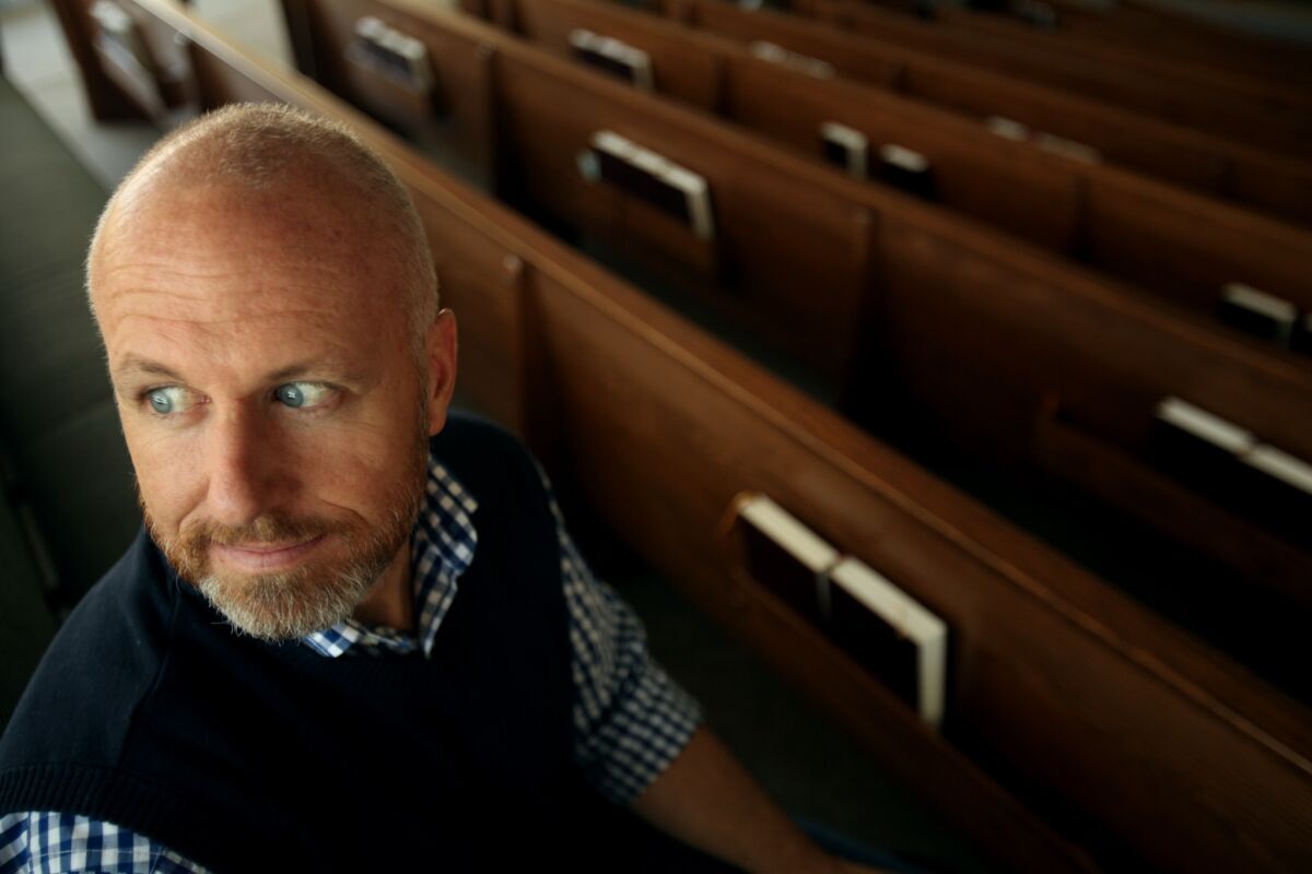 Exodus President Alan Chambers at a chapel at Concordia University in Irvine.