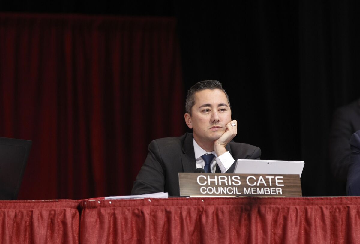 San Diego City Councilperson Chris Cate is the lone Republican on the council and the only member who supports Prop. B. 