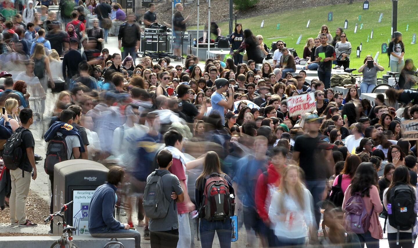 UCSD students protest tuition hikes