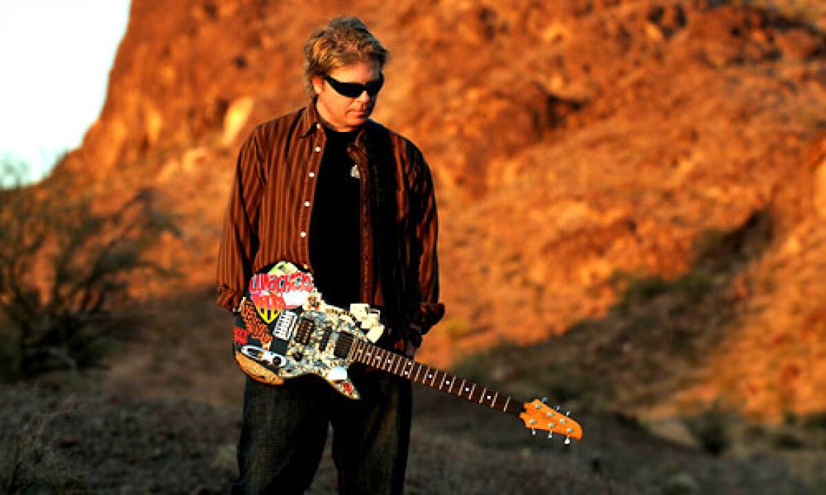 Offspring lead singer Dexter Holland in the mountains of Lake Havasu, Ariz.