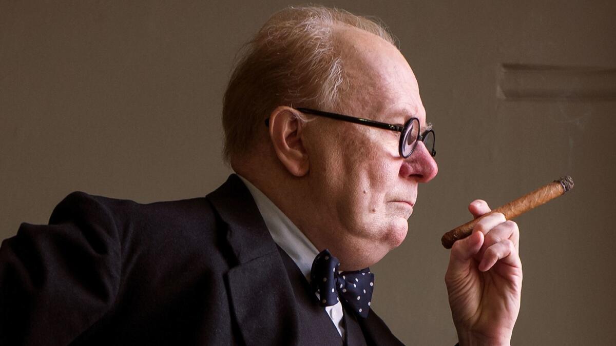 Gary Oldman as Winston Churchill in "Darkest Hour."