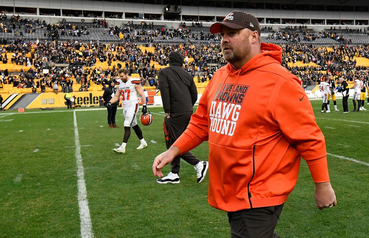 Cleveland coach Freddie Kitchens after Sunday's loss to the Steelers.