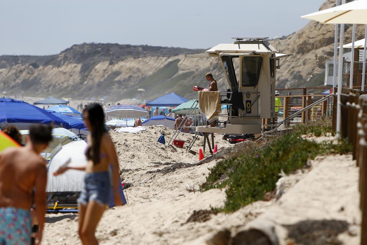  Lifeguard tower 9 at Crystal Cove State Beach on Thursday in Newport Beach.