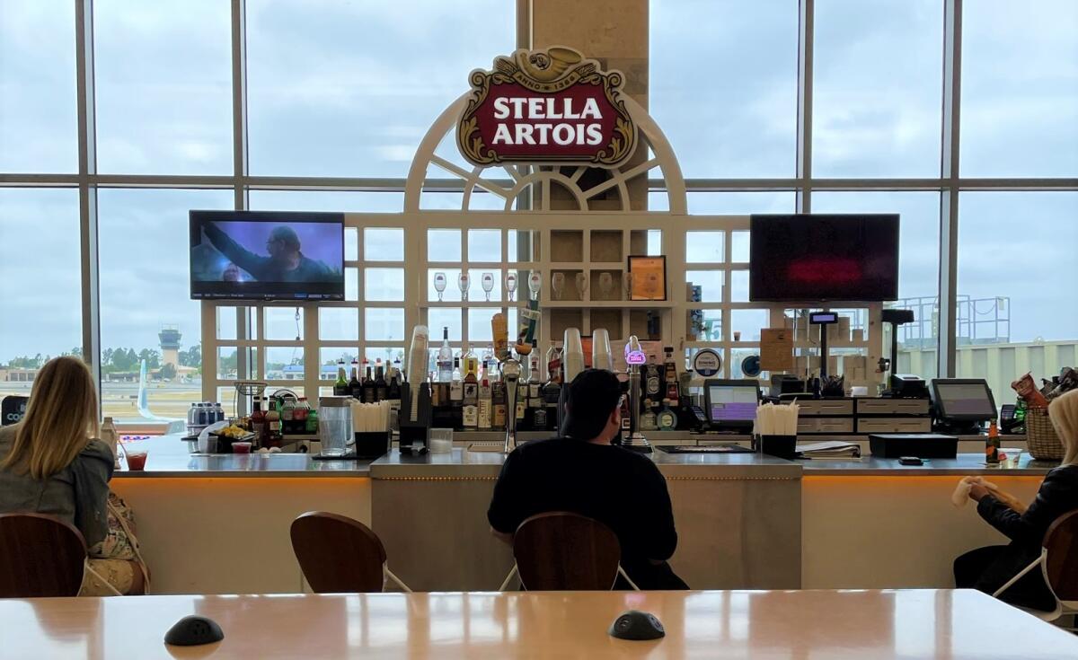 A bar at John Wayne Airport operates under a concessionaire's agreement that will soon expire.