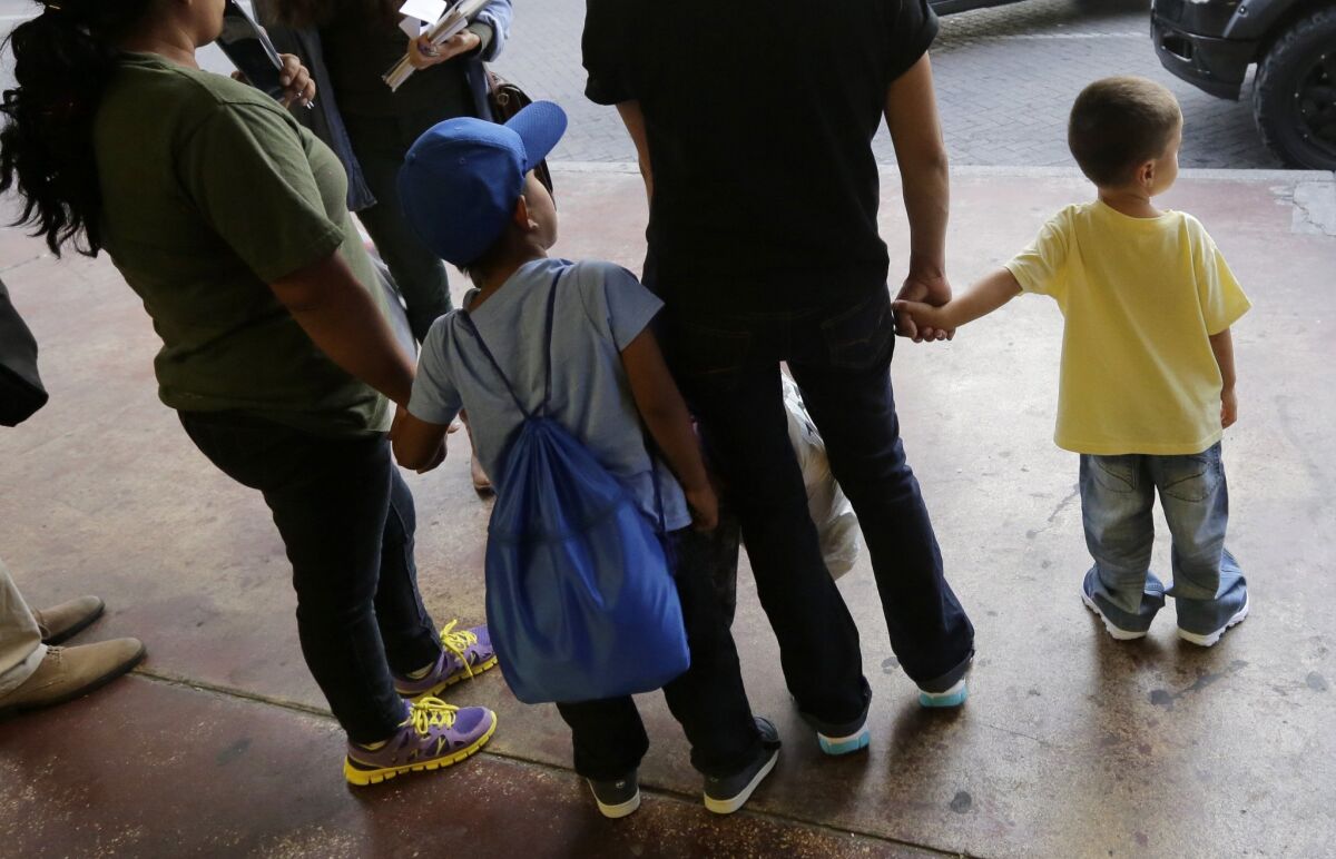 Migrant family in San Antonio after being released from federal detention