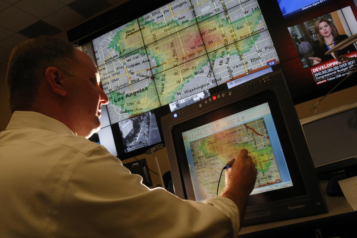 LAPD Deputy Chief Sean Malinowski plans to retire May 16. Since 2010, he has been one of the architects behind the way the LAPD uses data to target crime. One of the programs came under fire last month by the inspector general. (Anne Cusack / Los Angeles Times)