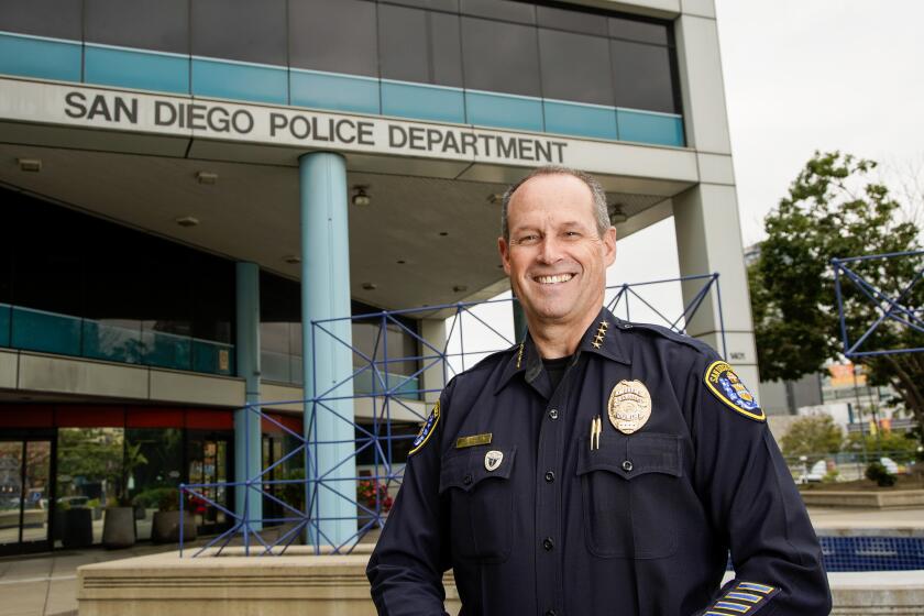 San Diego, California - May 16: San Diego police Chief David Nisleit is retiring in June 2024. Nisleit poses for photo in Downtown on Thursday, May 16, 2024 in San Diego, California. (Alejandro Tamayo / The San Diego Union-Tribune)
