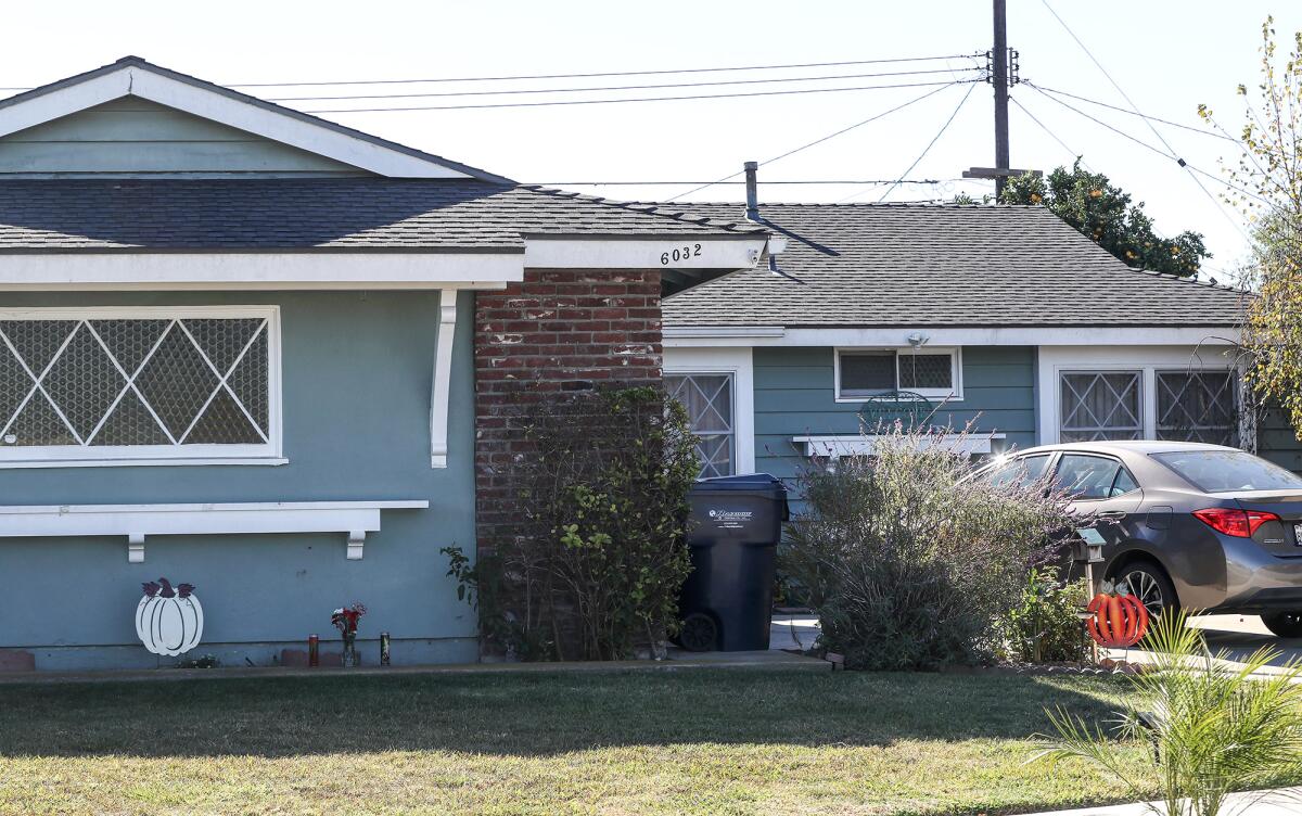 Huntington Beach police found the body of an elderly woman early Friday in a home on the 6000 block of Tyndall Drive.
