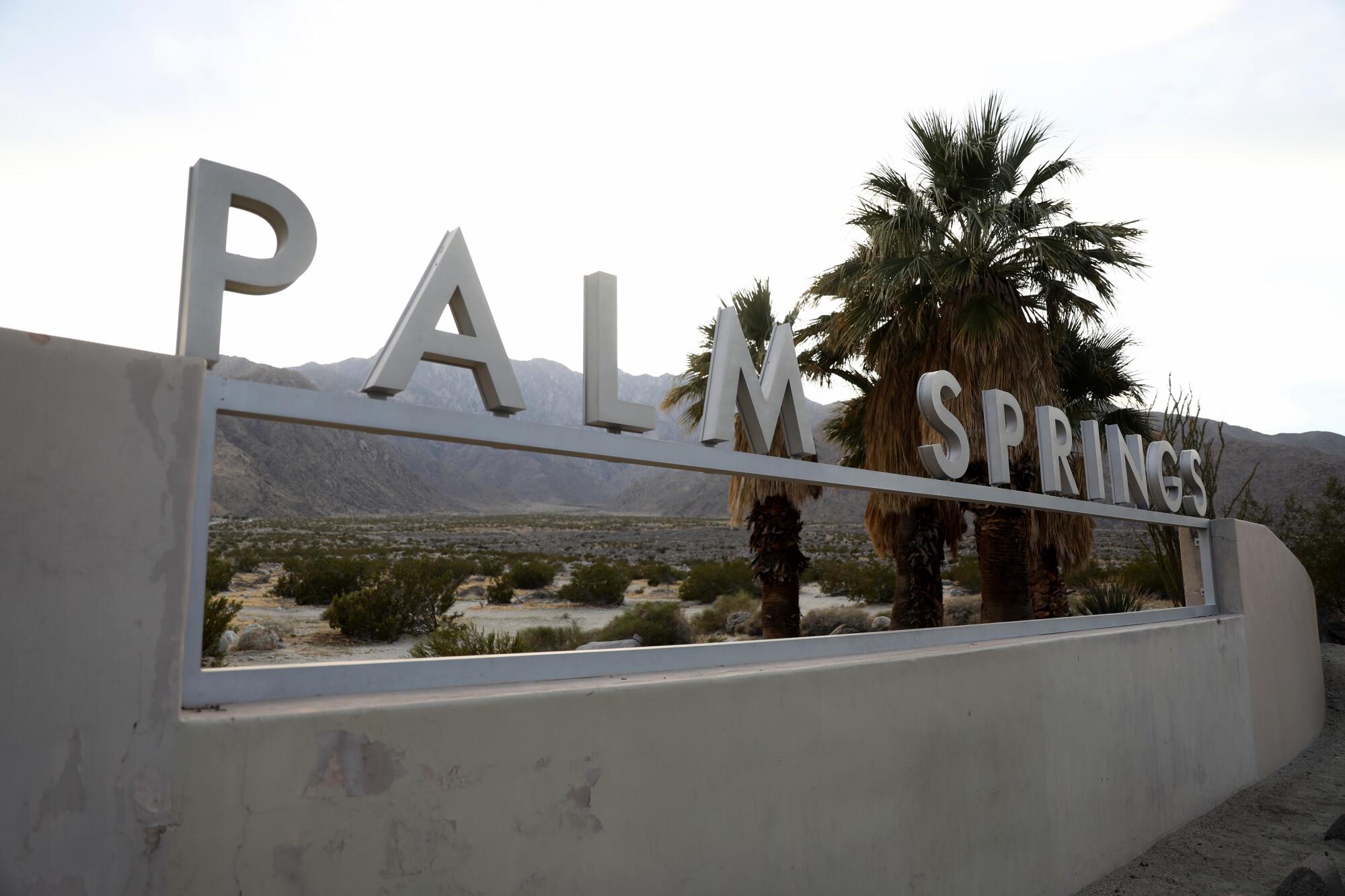 Palm Springs welcome sign. 