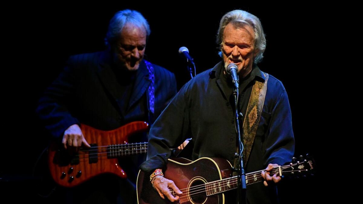 Kris Kristofferson joined Lewis to sing "Me and Bobby McGee."