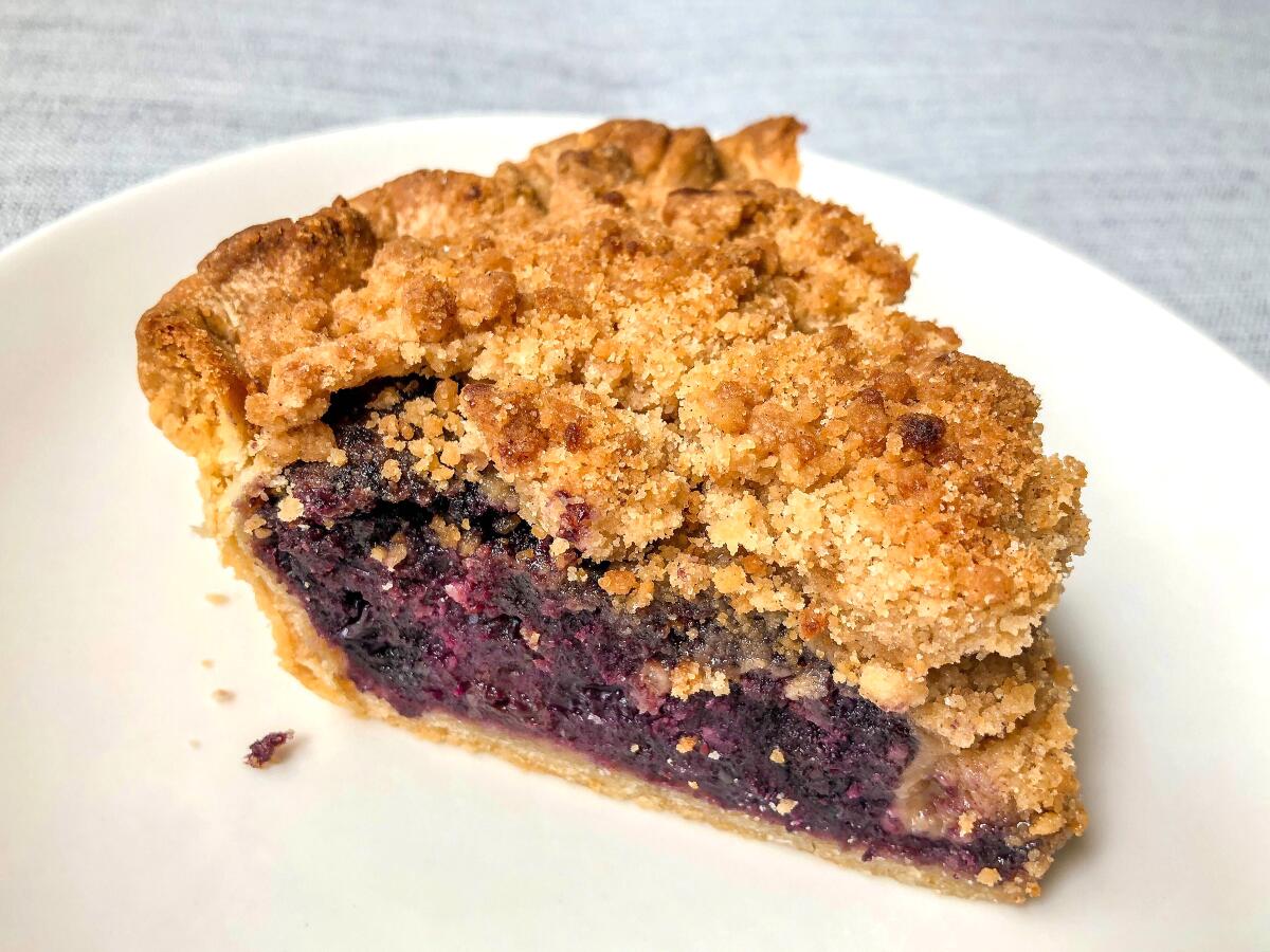 Blueberry crumble pie from Goldburger in Highland Park.