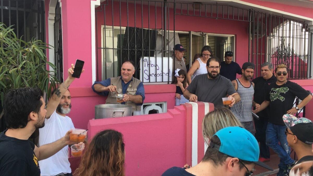 José Andrés serving up food in Puerto Rico after Hurricane Maria.
