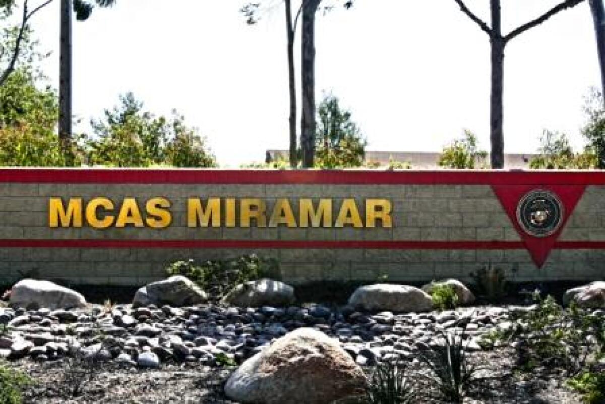 A sign for MCAS Miramar