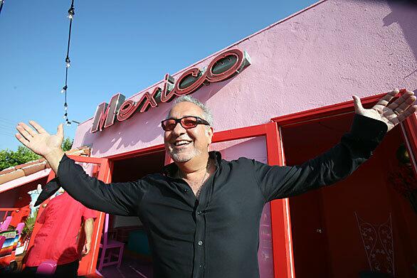 Owner Larry Nicola, outside Mexico, a new West Hollywood restaurant that has established itself as a party palace.