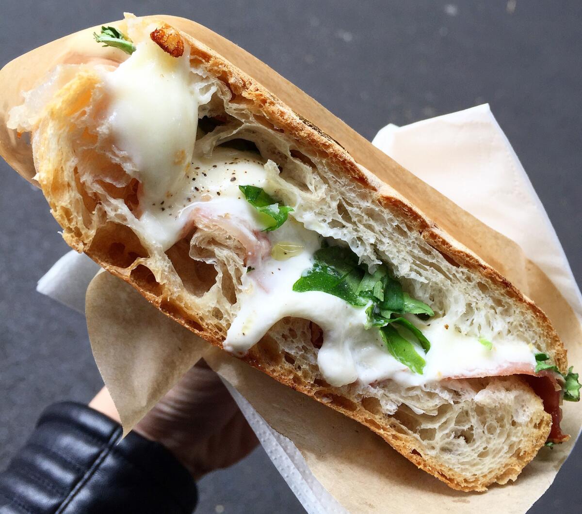 A panini from Gastronomica at Borough Market in London.