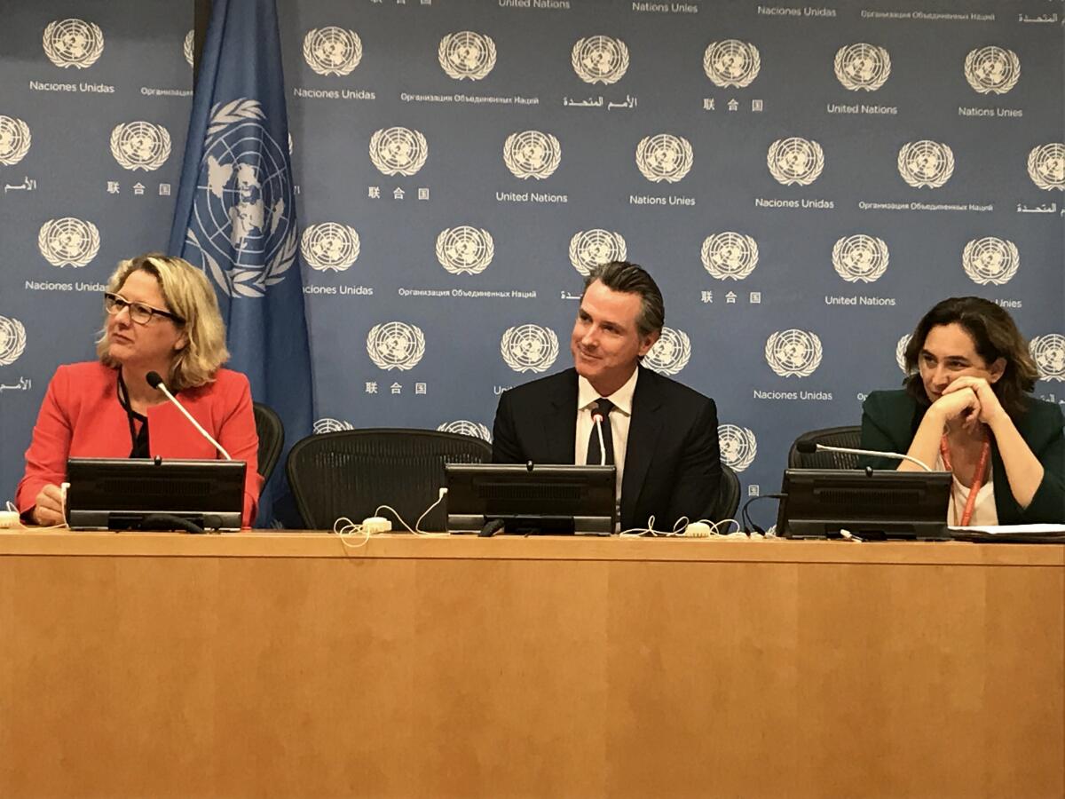 Gov. Gavin Newsom at the United Nations