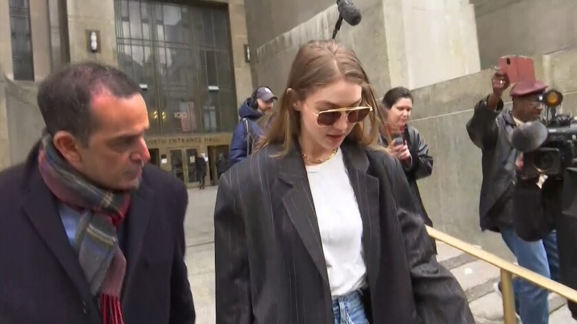 Gigi Hadid walks out of court