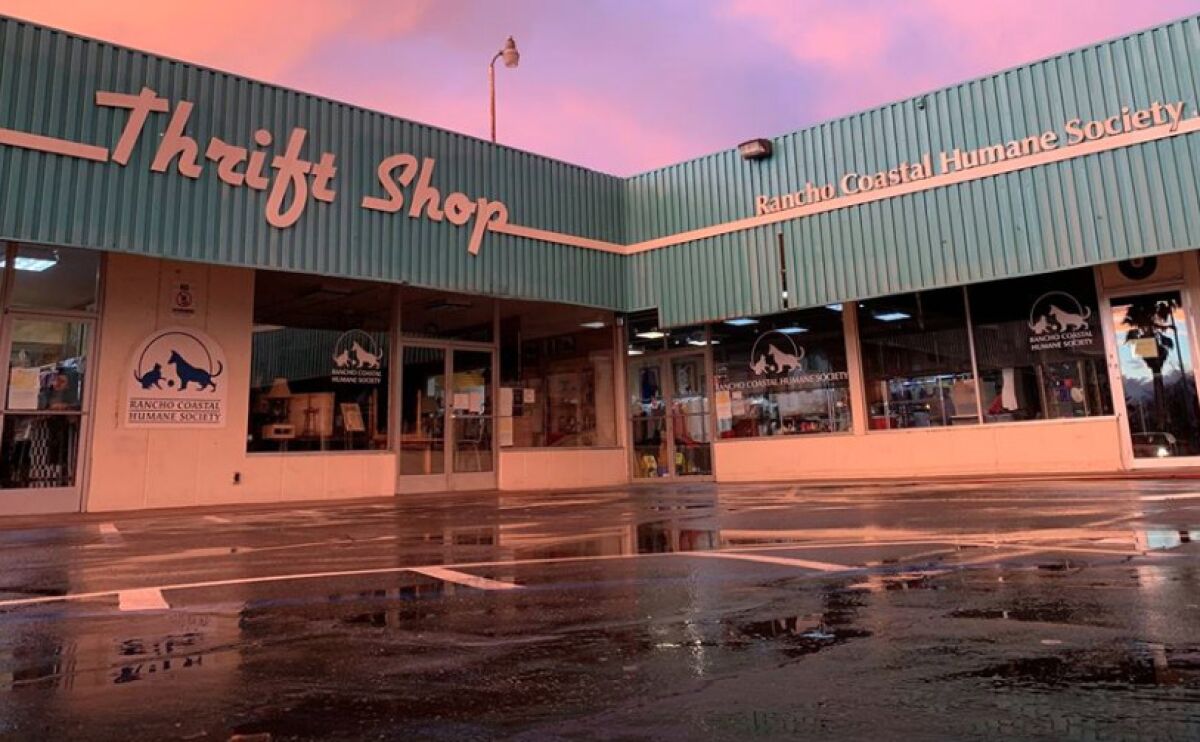 The Rancho Coastal Humane Society, including its thrift shop in Cardiff, is closed due to coronavirus.
