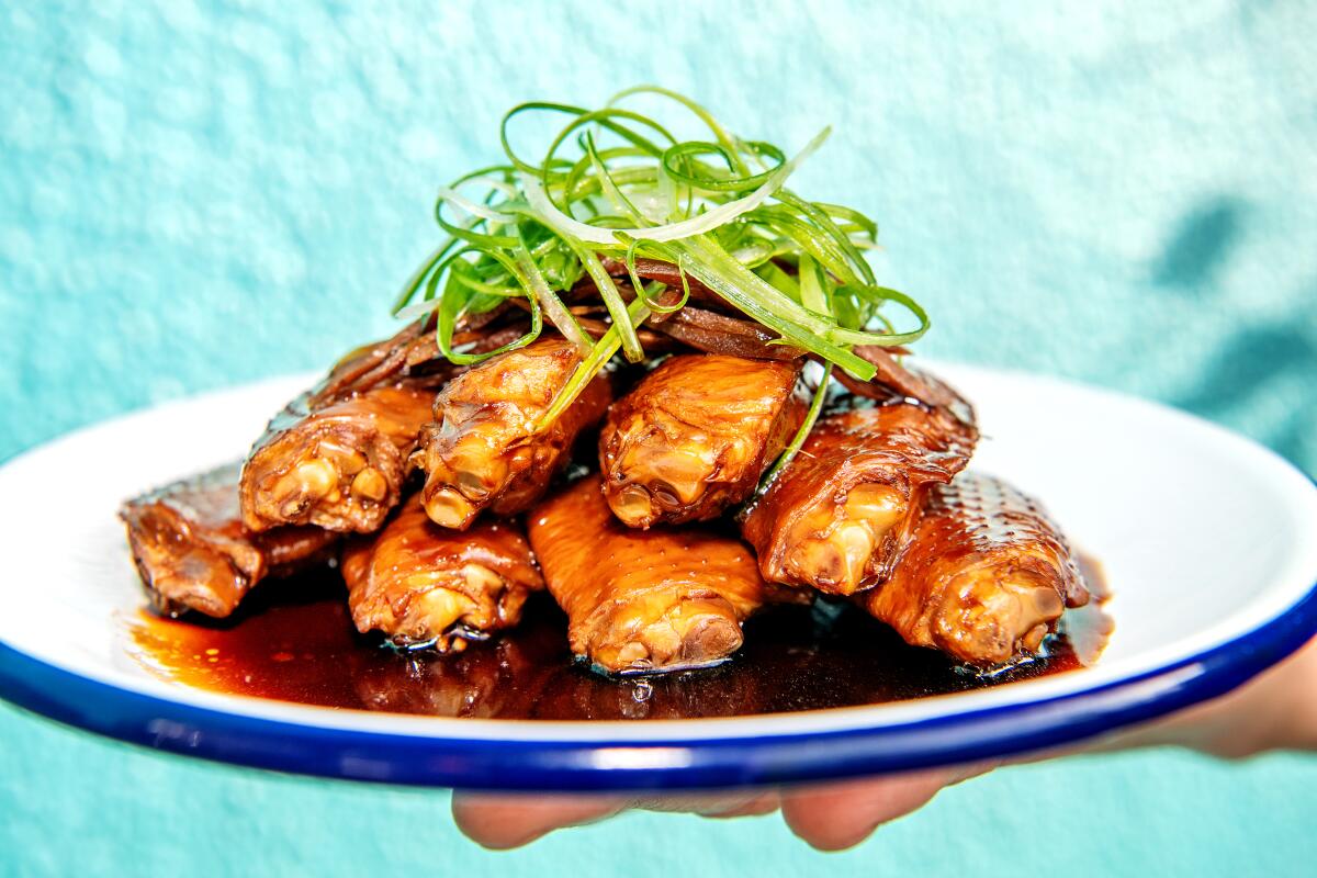 Soy sauce chicken wings from Needle.