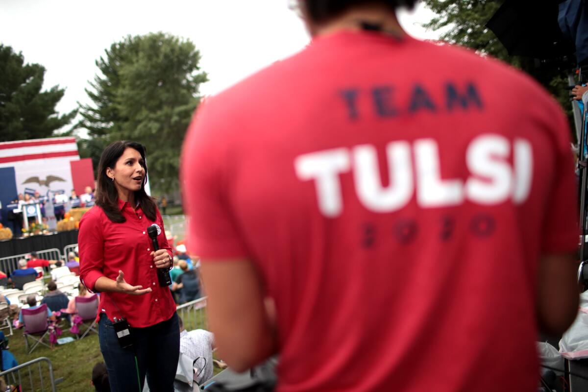 Tulsi Gabbard's garb comes up short