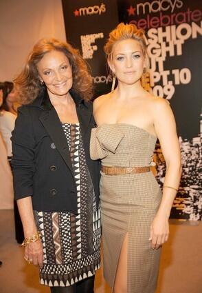 Designer Diane von Furstenberg and actress Kate Hudson attend Fashion's Night Out at the Vogue oop-up boutique at Macy's in Queens, N.Y.